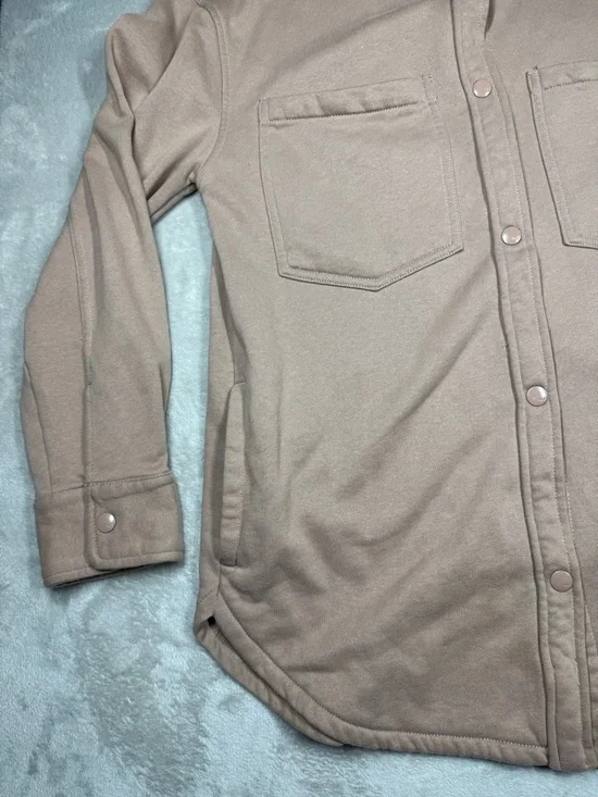 Abercrombie & Fitch Women’s Soft A and F Fleece Button Front Tan Jacket Medium - Picture 4 of 15